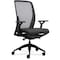 Lorell Executive Mesh Back/Fabric Seat Task Chair Fabric Black Seat 83104 - alternate 1
